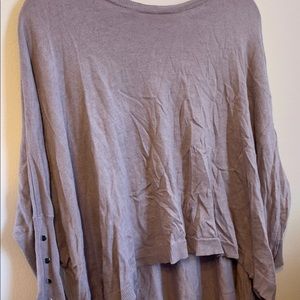 Gray, flowey cardigan